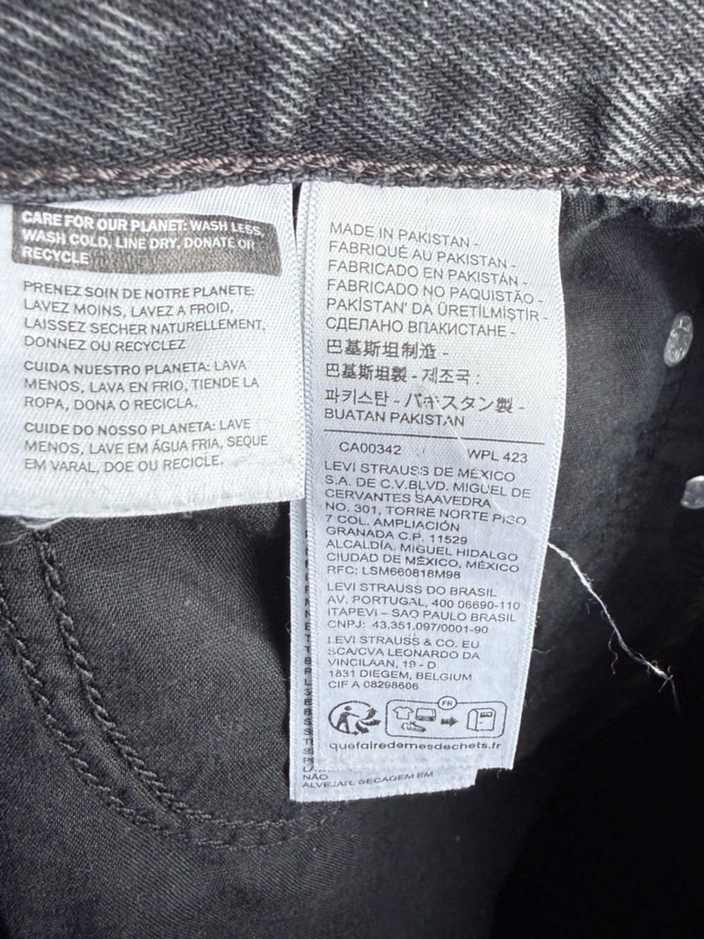 Levi's Premium BAGGY DAD WOMEN'S JEANS Size 26 Boot Barn Washed Black Gray - Picture 14 of 16
